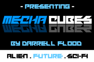 Mechacubes Display Font for Digital Creativity